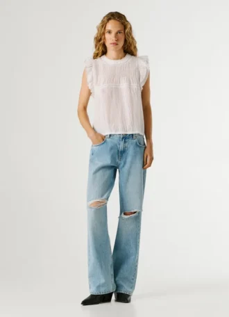 Blouse à plis