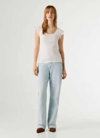 Blouse sans manches à côtes