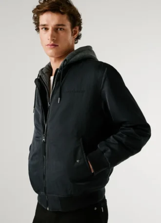 Blouson aviateur à capuche