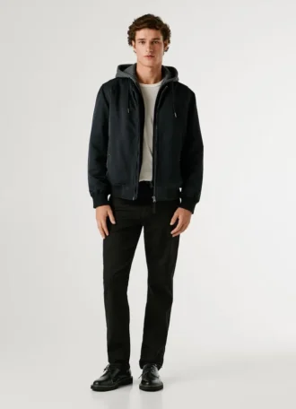 Blouson aviateur à capuche