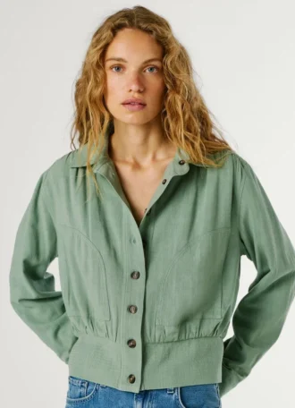 Blouson aviateur à col chemise