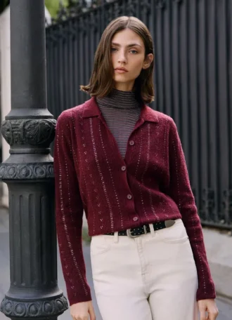 Cardigan en maille à paillettes