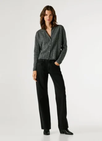 Cardigan en maille à paillettes