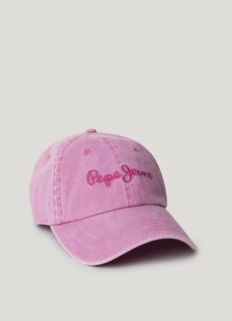 Casquette en sergé avec logo brodé