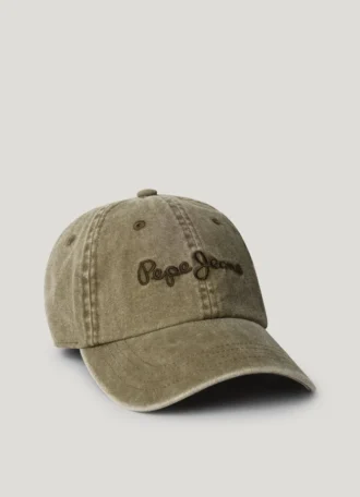 Casquette en sergé avec logo brodé
