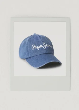 Casquette en sergé avec logo brodé