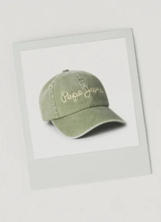 Casquette en sergé avec logo brodé