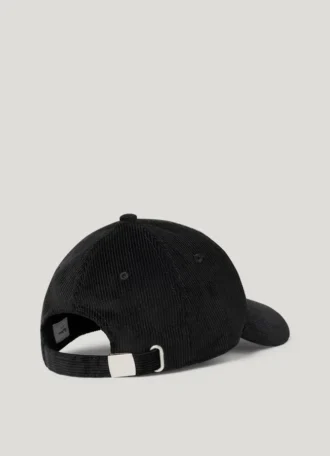 Casquette en velours côtelé avec logo brodé