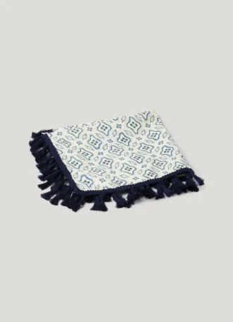 Écharpe en sergé avec pompons