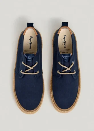 Chaussures Blucher avec détails en jute