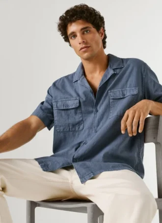 Chemise à col cubain
