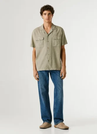 Chemise à col cubain