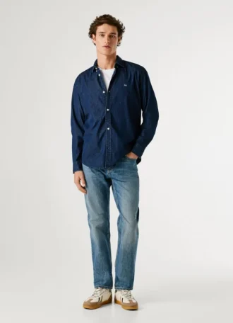 Chemise en denim coupe ajustée