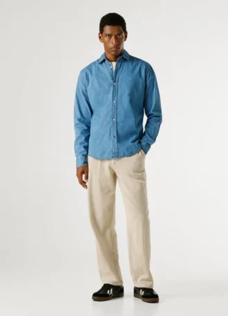 Chemise en denim coupe ajustée