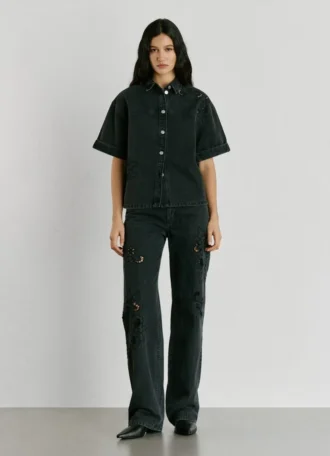 Chemise en denim coupe décontractée