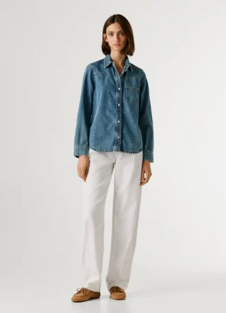 Chemise en denim coupe oversize