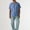 Chemise en popeline à col cubain Chemise en popeline à col cubain