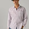 Chemise en popeline rayée, coupe classique Chemise en popeline rayée, coupe classique