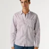 Chemise en popeline rayée, coupe classique Chemise en popeline rayée, coupe classique