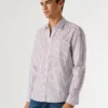 Chemise en popeline rayée, coupe classique Chemise en popeline rayée, coupe classique