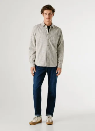 Chemise en velours côtelé coupe classique