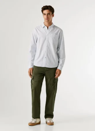 Chemise Oxford à rayures, coupe classique