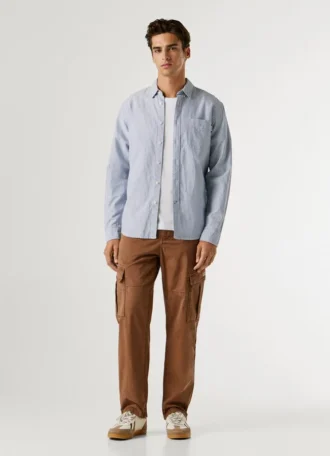 Chemise Oxford à rayures, coupe classique