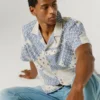 Chemise patchwork à col cubain