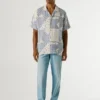 Chemise patchwork à col cubain