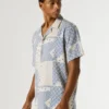 Chemise patchwork à col cubain