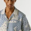 Chemise patchwork à col cubain