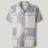 Chemise patchwork à col cubain