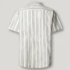 Chemise rayée à col cubain Chemise rayée à col cubain