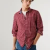 Chemise slim en popeline à carreaux Chemise slim en popeline à carreaux