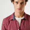 Chemise slim en popeline à carreaux Chemise slim en popeline à carreaux