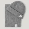 Ensemble bonnet et écharpe côtelés Ensemble bonnet et écharpe côtelés