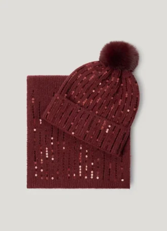 Ensemble chapeau et écharpe à paillettes Ensemble chapeau et écharpe à paillettes