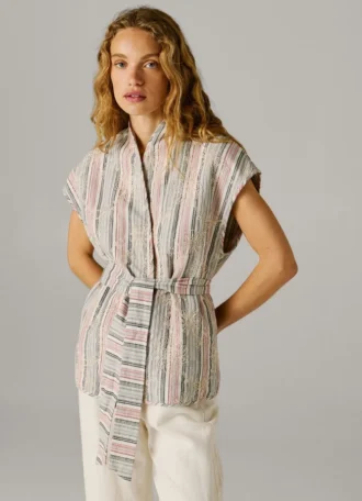 Gilet rayé avec ceinture