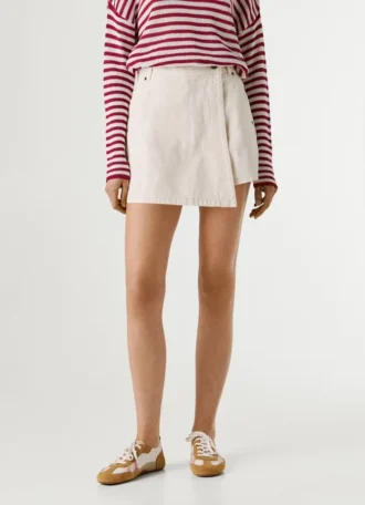Jupe-short en denim coupe classique