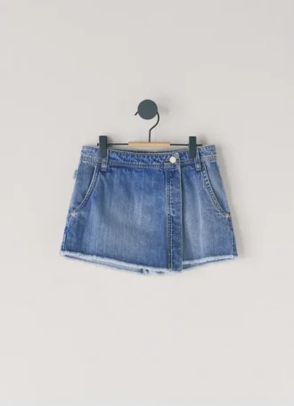 Jupe-short en denim coupe décontractée