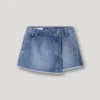 Jupe-short en denim coupe décontractée Jupe-short en denim coupe décontractée