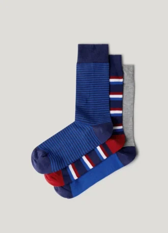 Lot de 3 paires de chaussettes à bordures Lot de 3 paires de chaussettes à bordures