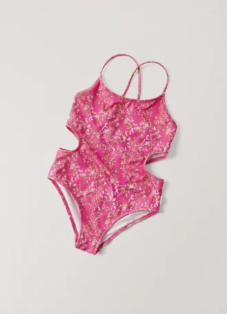 Maillot de bain à découpes florales