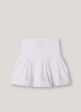 Mini-jupe avec détails ajourés