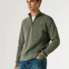 Pull à col montant et demi-zip
