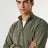 Pull à col montant et demi-zip