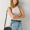Sac à bandoulière effet cuir avec logo