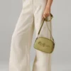 Sac à bandoulière effet cuir avec logo