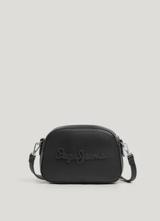Sac à bandoulière effet cuir avec logo