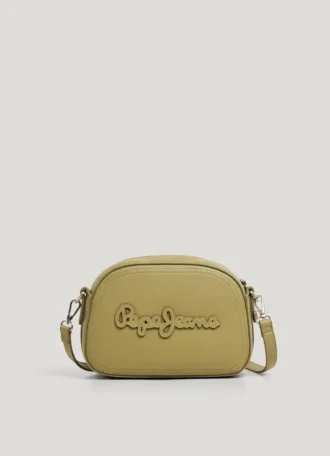 Sac à bandoulière effet cuir avec logo